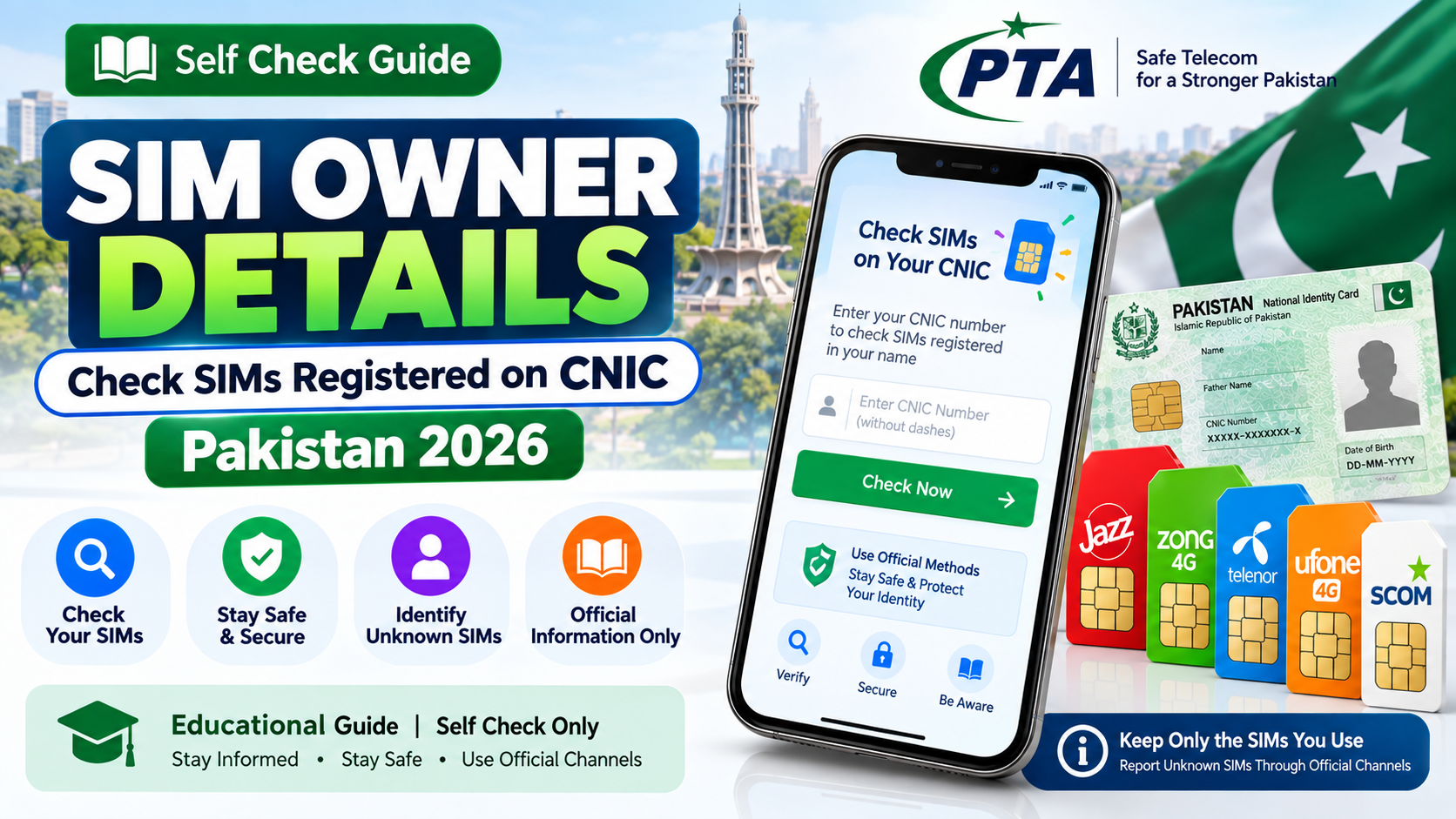 SIM Owner Details in Pakistan 2026 — Complete SIM Registration, CNIC Check & Verification Guide