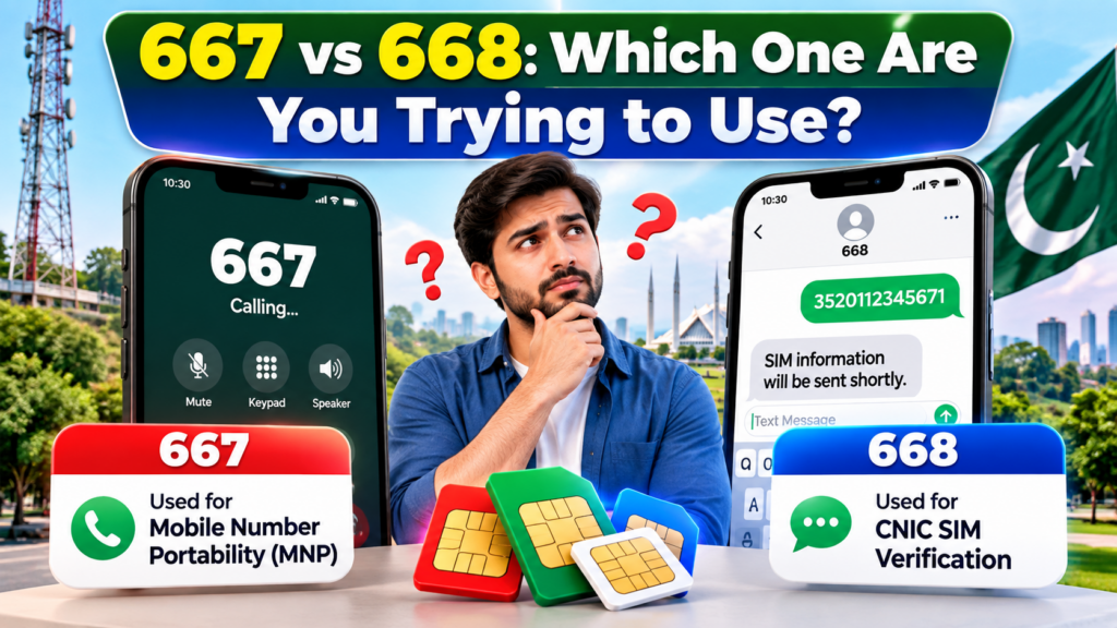 667 vs 668 for SIM Owner Details in Pakistan