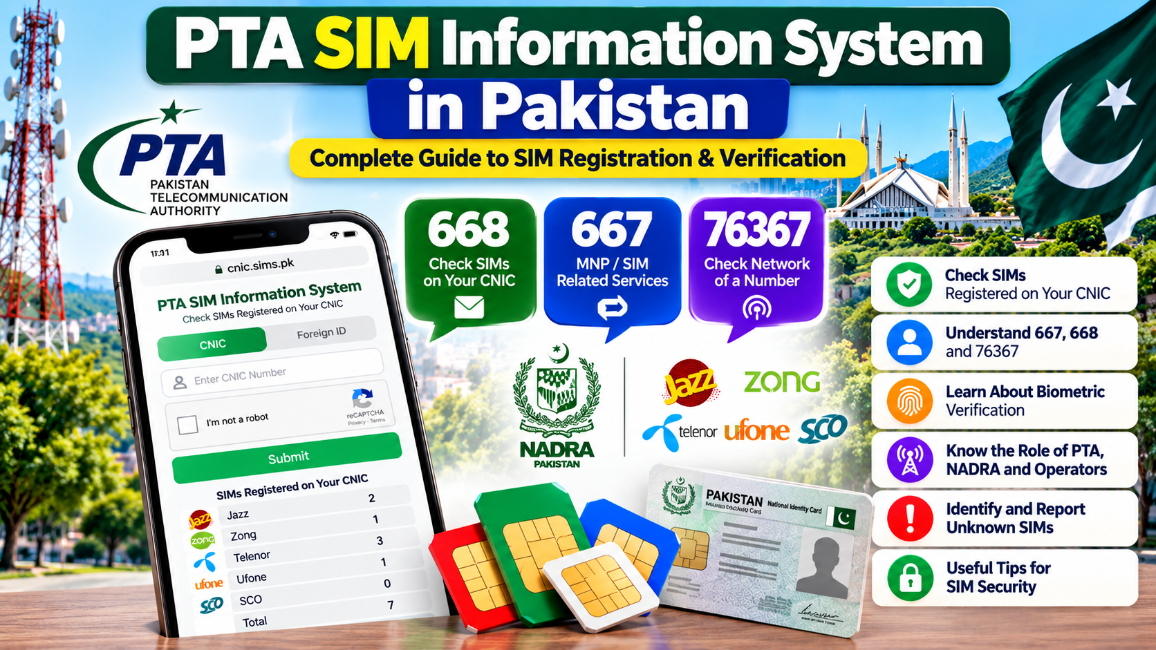 PTA SIM Information System in Pakistan: Complete Guide to SIM Registration & Verification