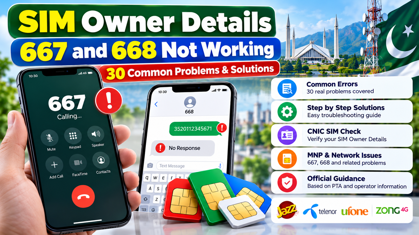 667 and 668 Not Working in Pakistan? 30 Common Problems & Solutions