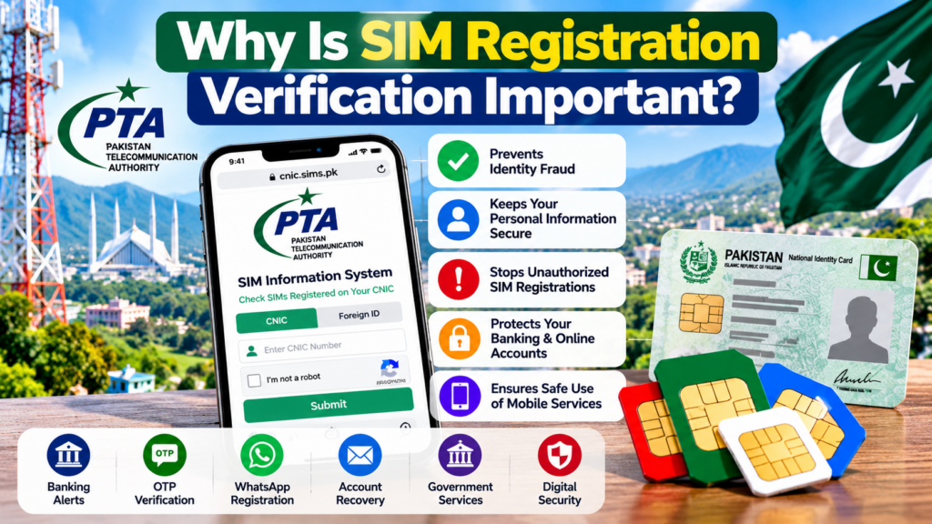 Why is SIM registration verification important in Pakistan
