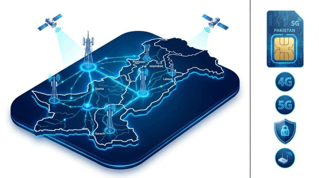 SIM Owner Details Pakistan telecom network illustration