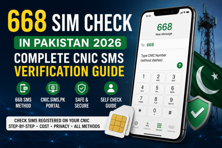 668 SIM Check in Pakistan 2026