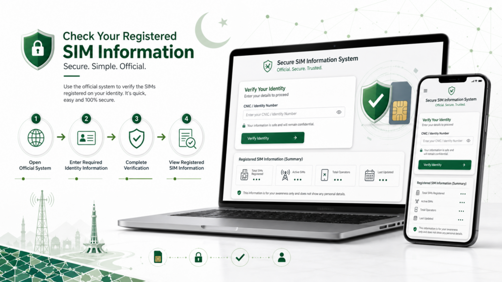 How to check registered SIMs through the online system in Pakistan