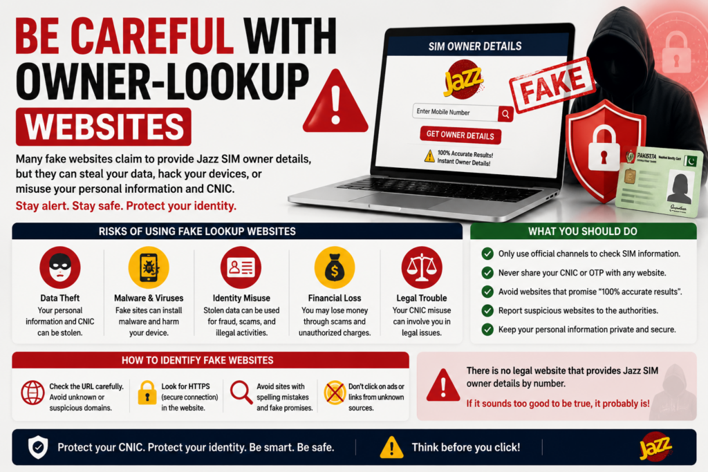 Be Careful With Jazz SIM Owner Lookup Websites