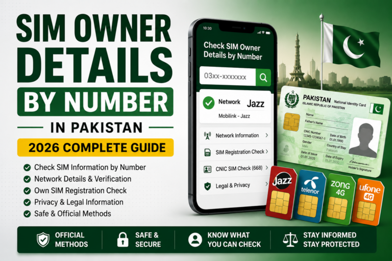 SIM Owner Details by Number in Pakistan 2026