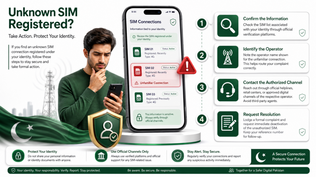 SIM registered under your name without permission in Pakistan